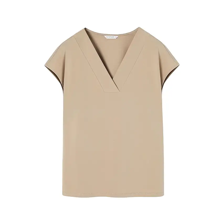 Blusa con scollo a V in cotone donna Tatuum Navix