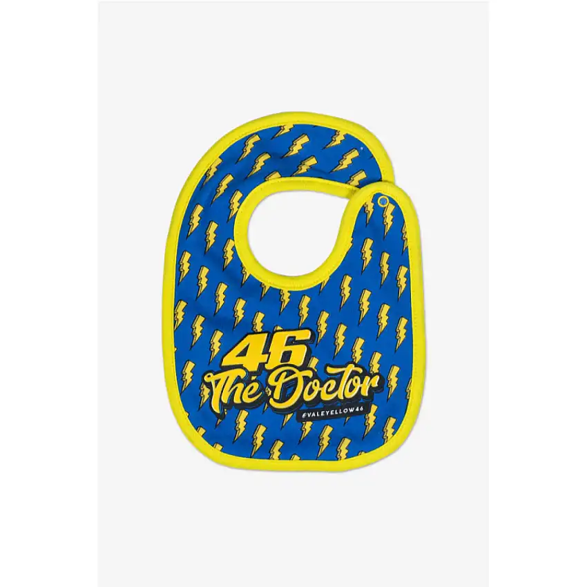 Bavaglino con motivo a saetta per bebé VR46 The Doctor