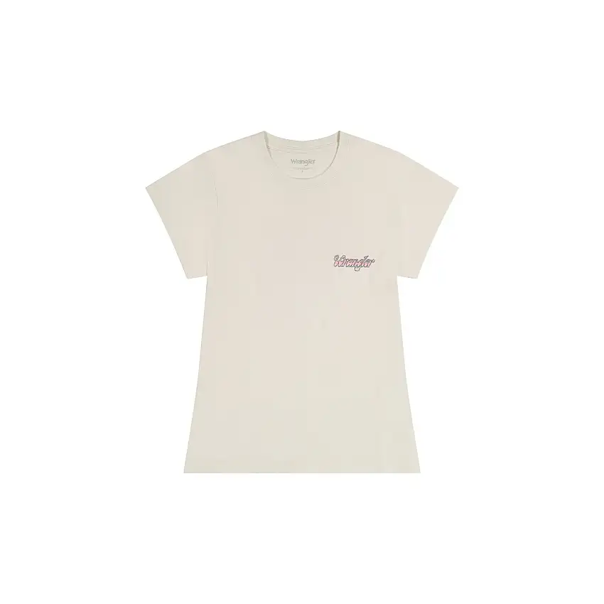 T-shirt con motivo davanti donna Wrangler Shrunken Band Vintage